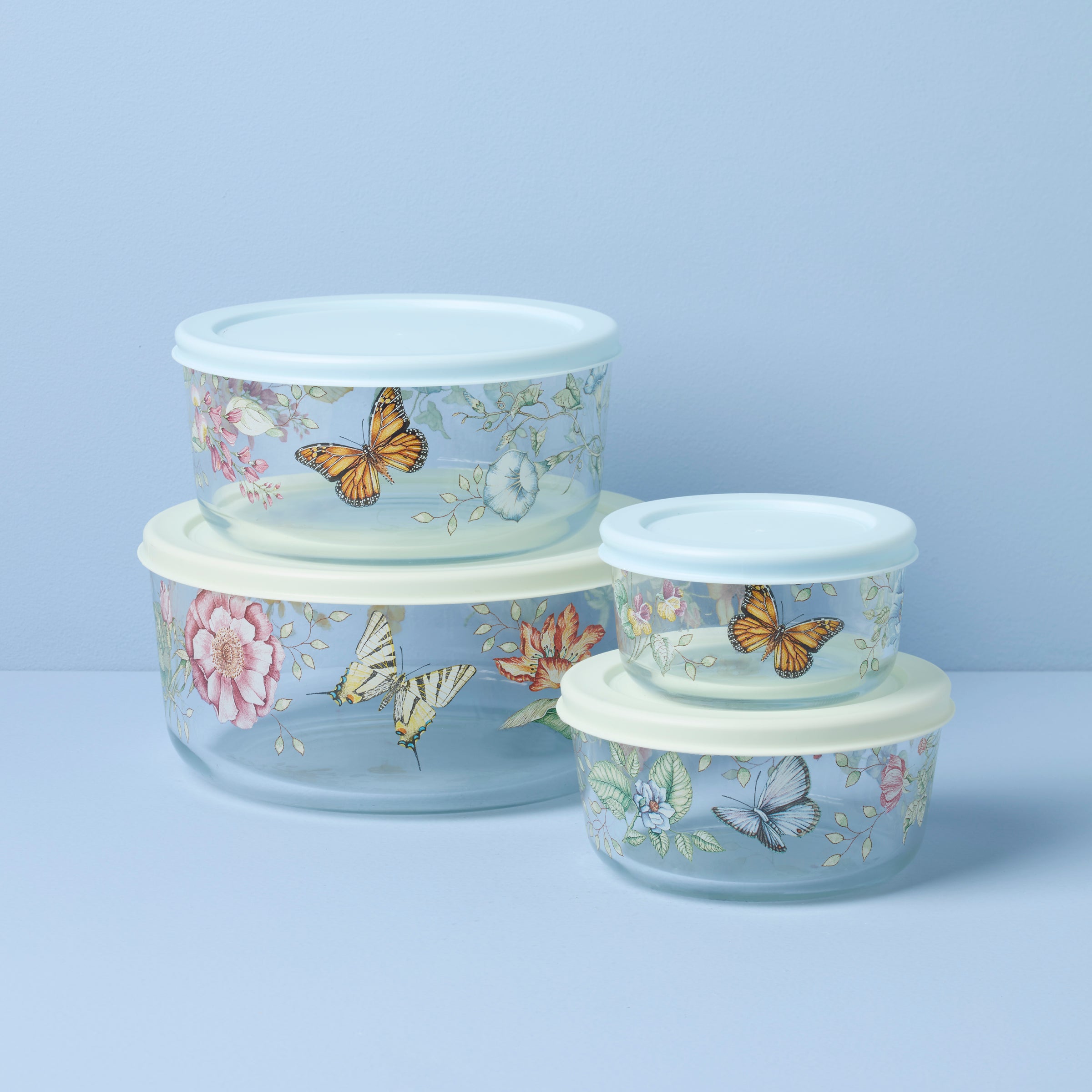 Butterfly Meadow Glass Food Storage Containers - Set of 4