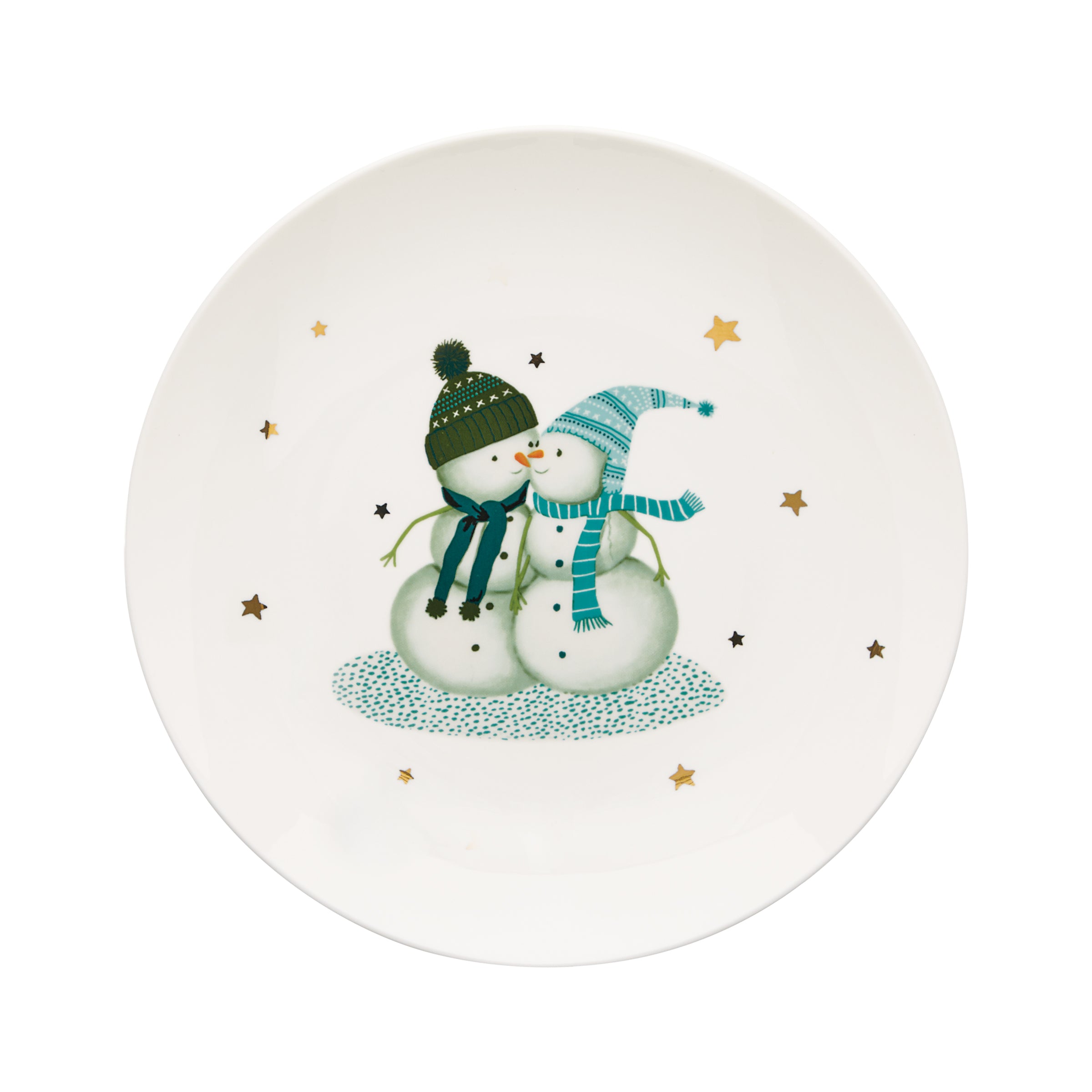 Balsam Lane Ceramic Snowman Appetizer Plate – Microwave & Dishwasher Safe