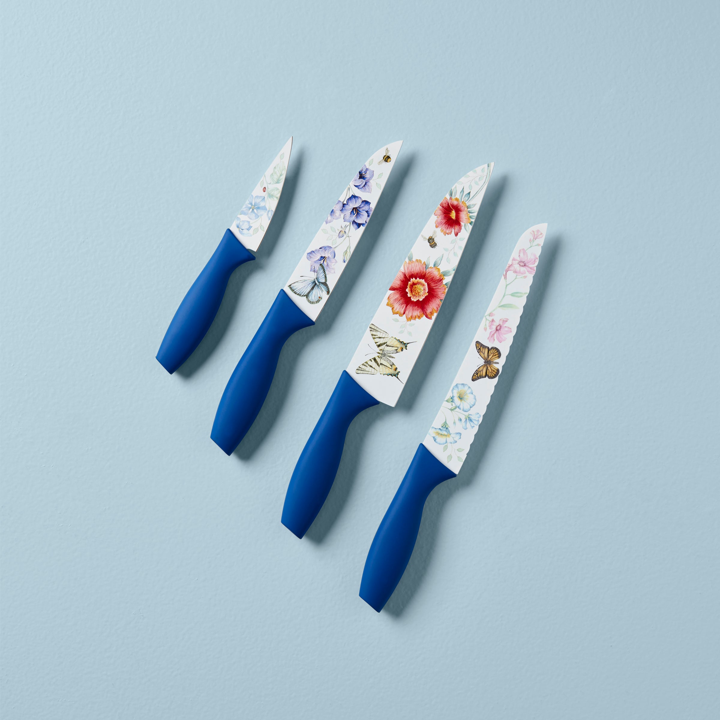 Butterfly Meadow Ceramic-Coated 4-Piece Knife Set
