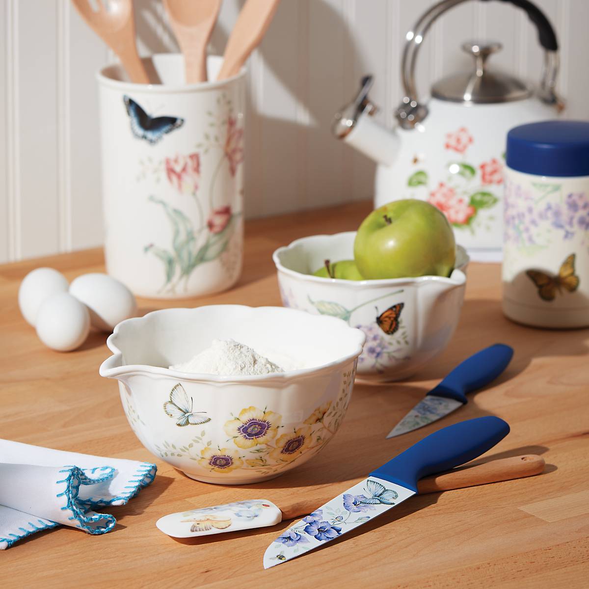 Butterfly Meadow Ceramic-Coated 4-Piece Knife Set