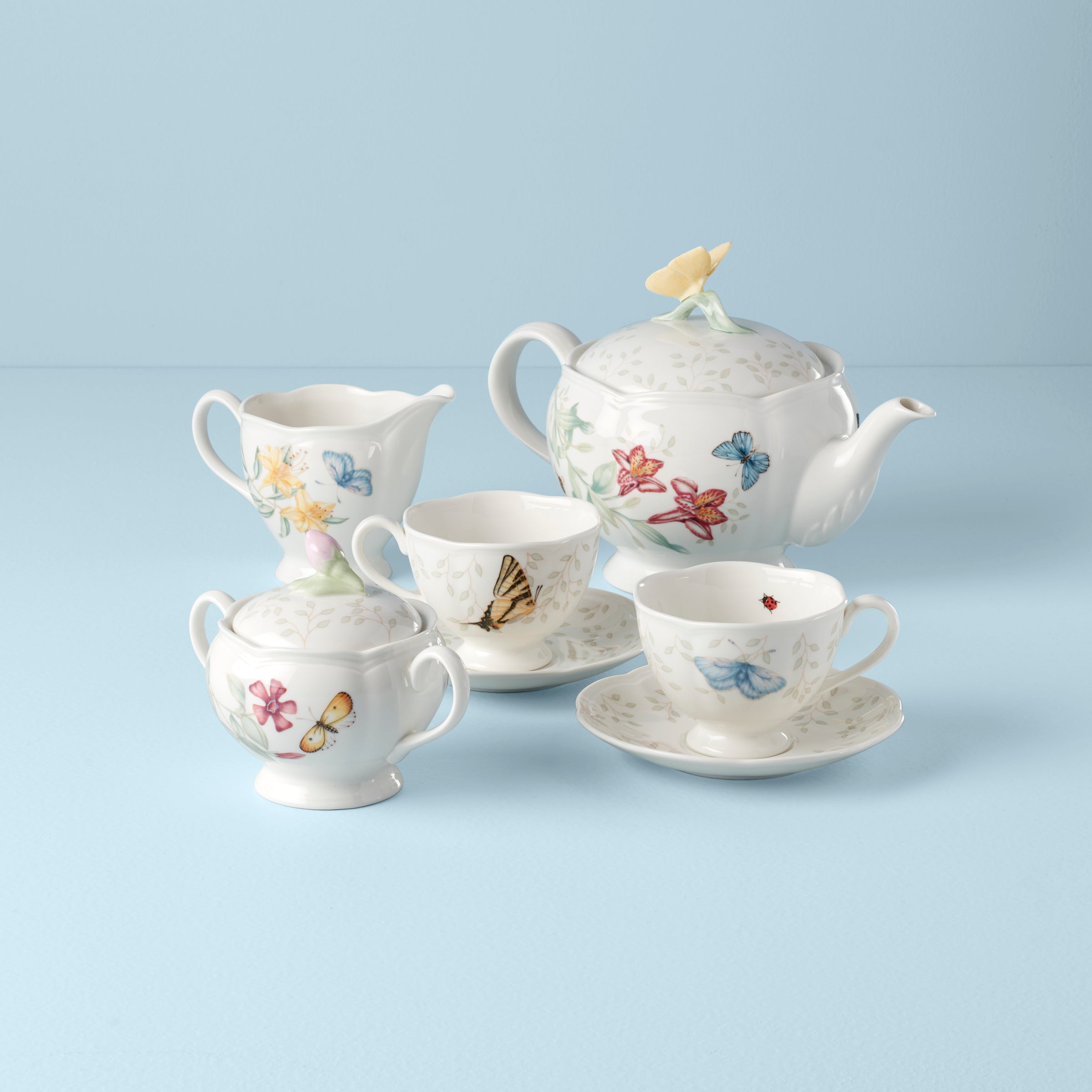 Lenox Butterfly Meadow 7-Piece Porcelain Tea Set