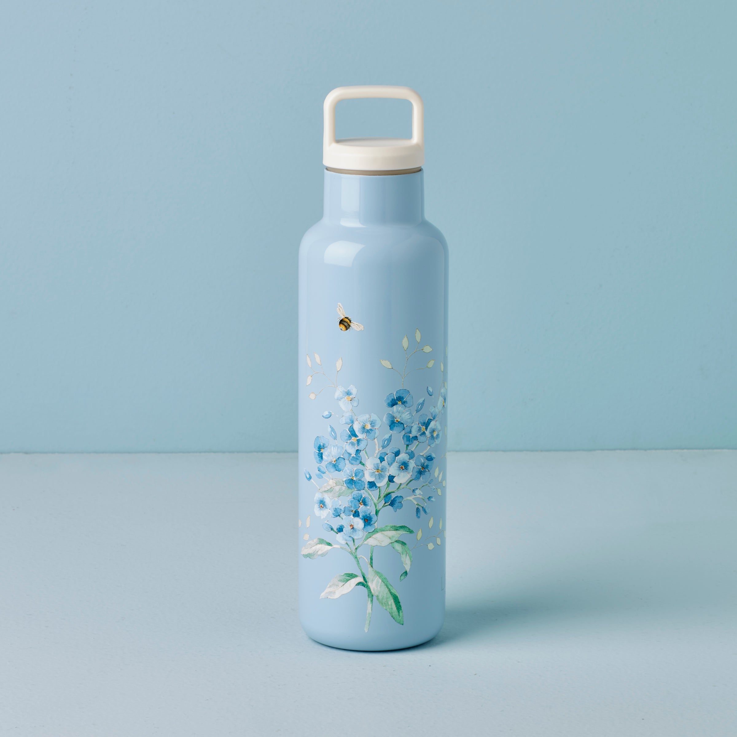 Butterfly Meadow Insulated Water Bottle - Light Blue Stainless Steel