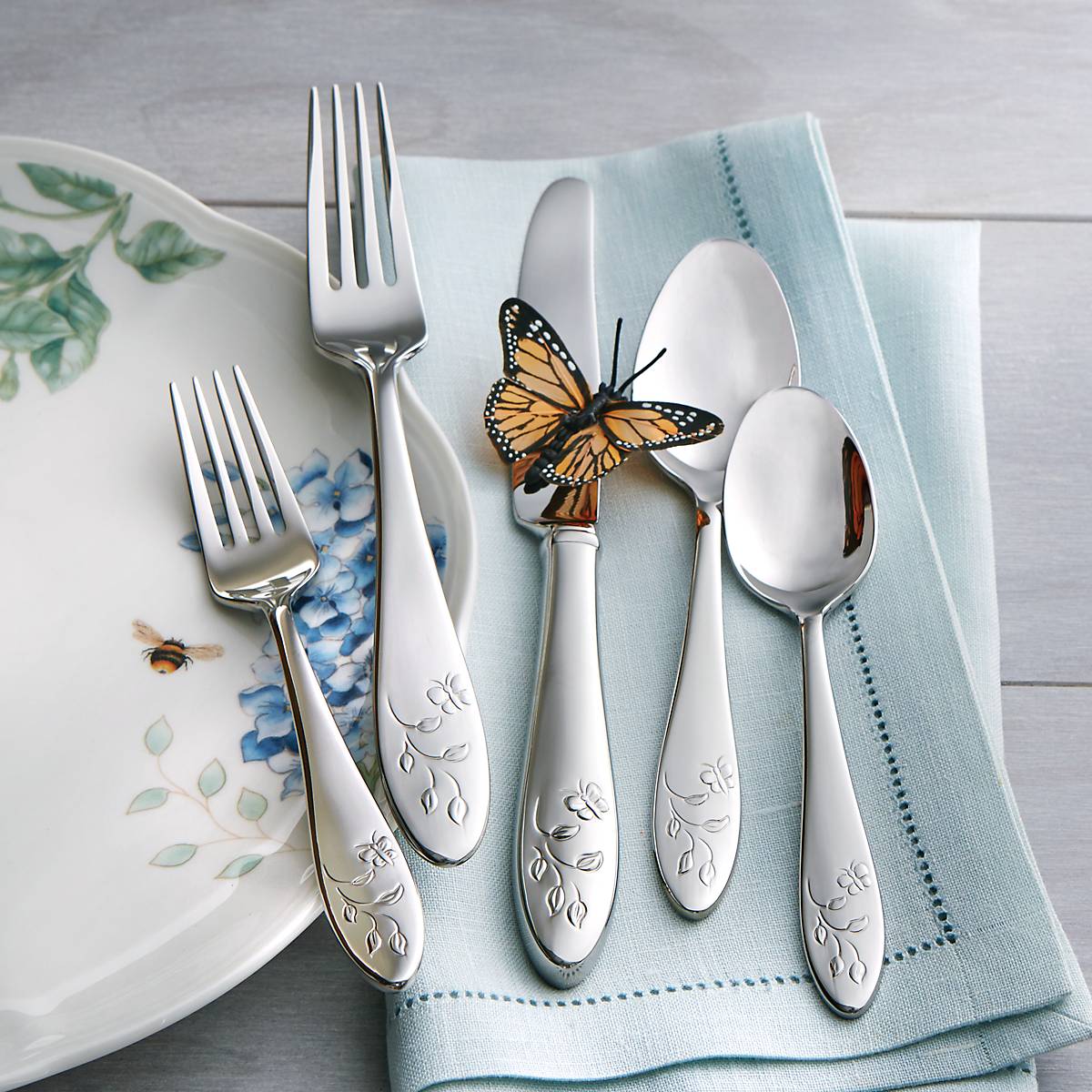 Butterfly Meadow Stainless Steel 5-Piece Cutlery Set