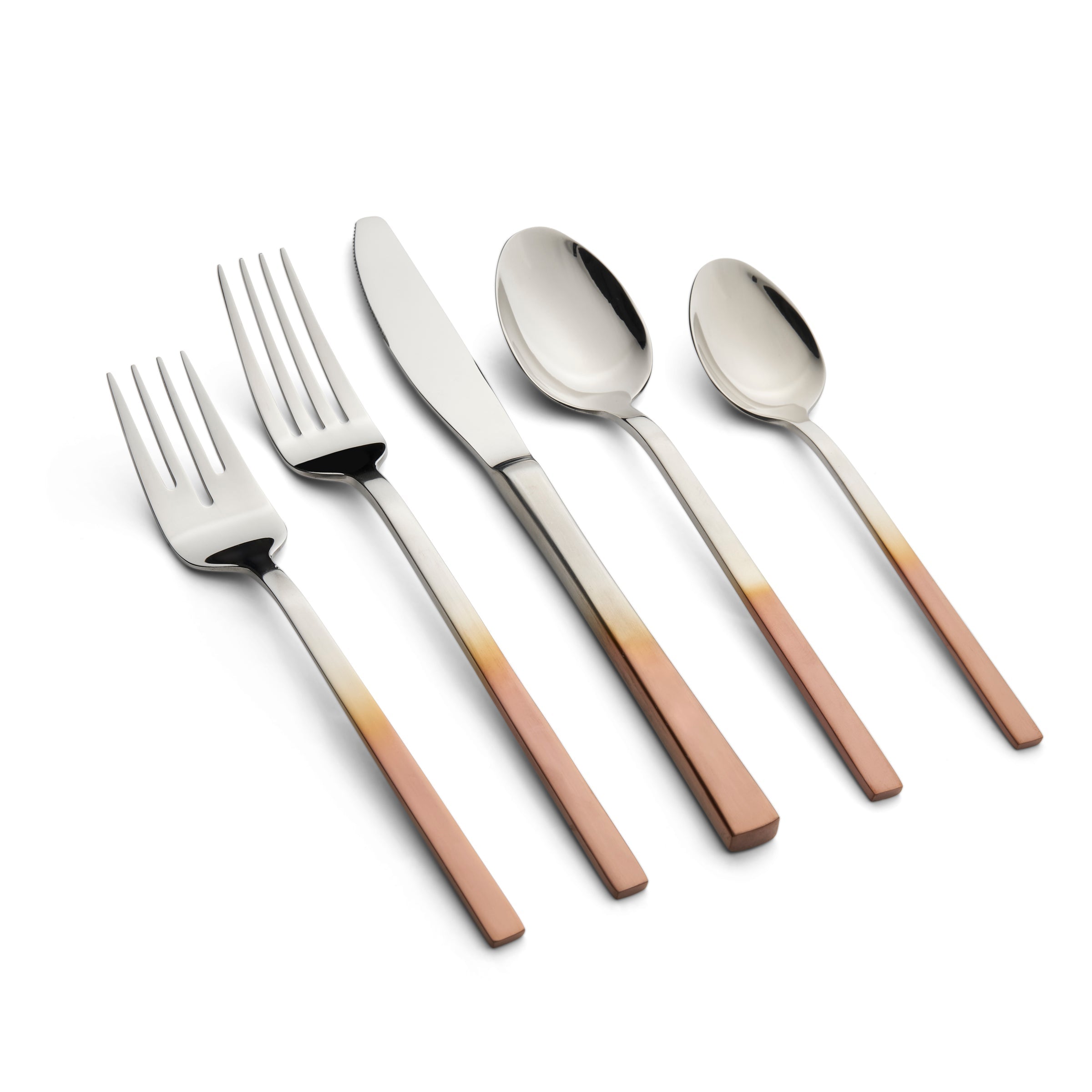 Kelvin 20-Piece Copper Ombre Flatware Set - Satin Mirror Finish