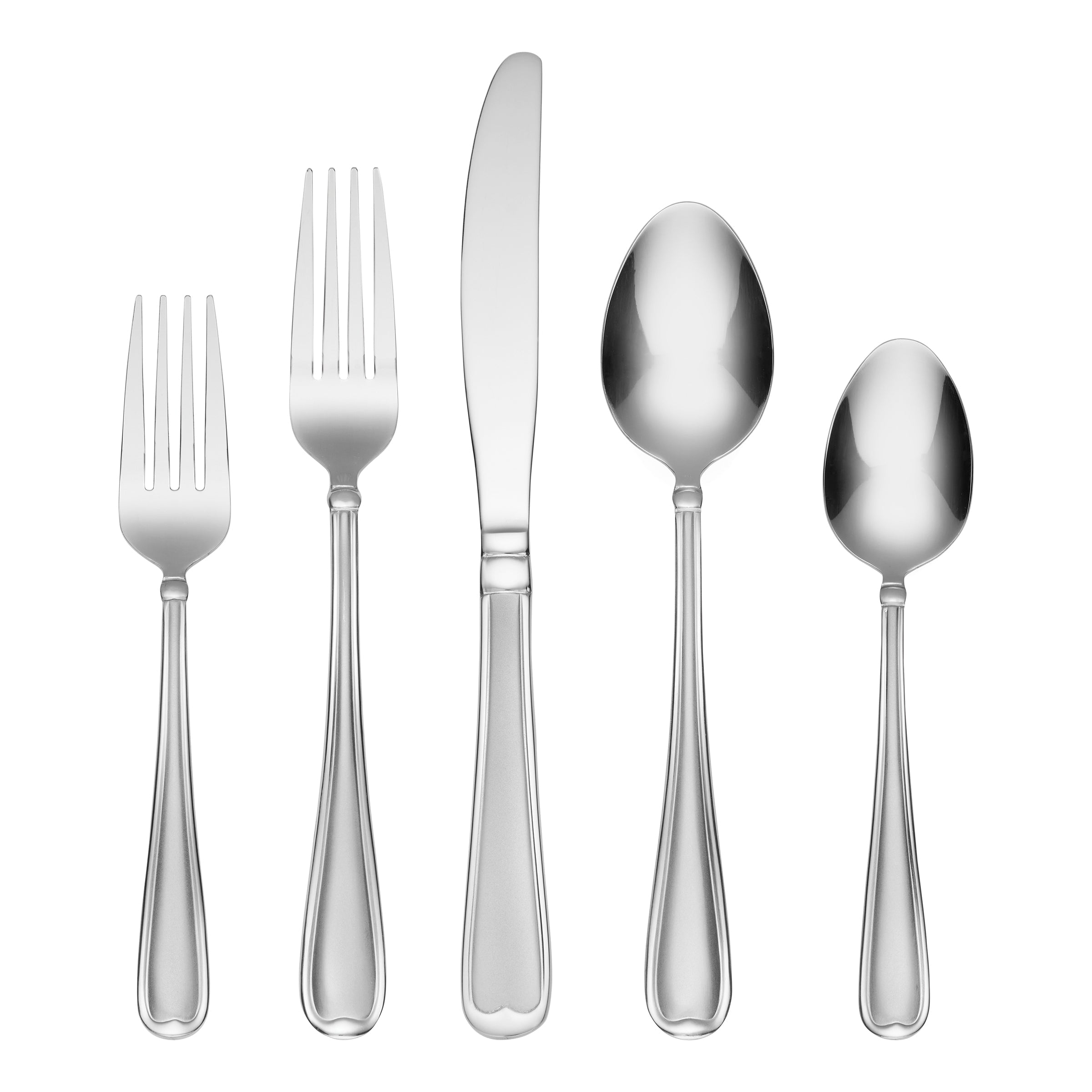 Allure Sand 45-Piece Stainless Steel Flatware Set with Caddy for 8