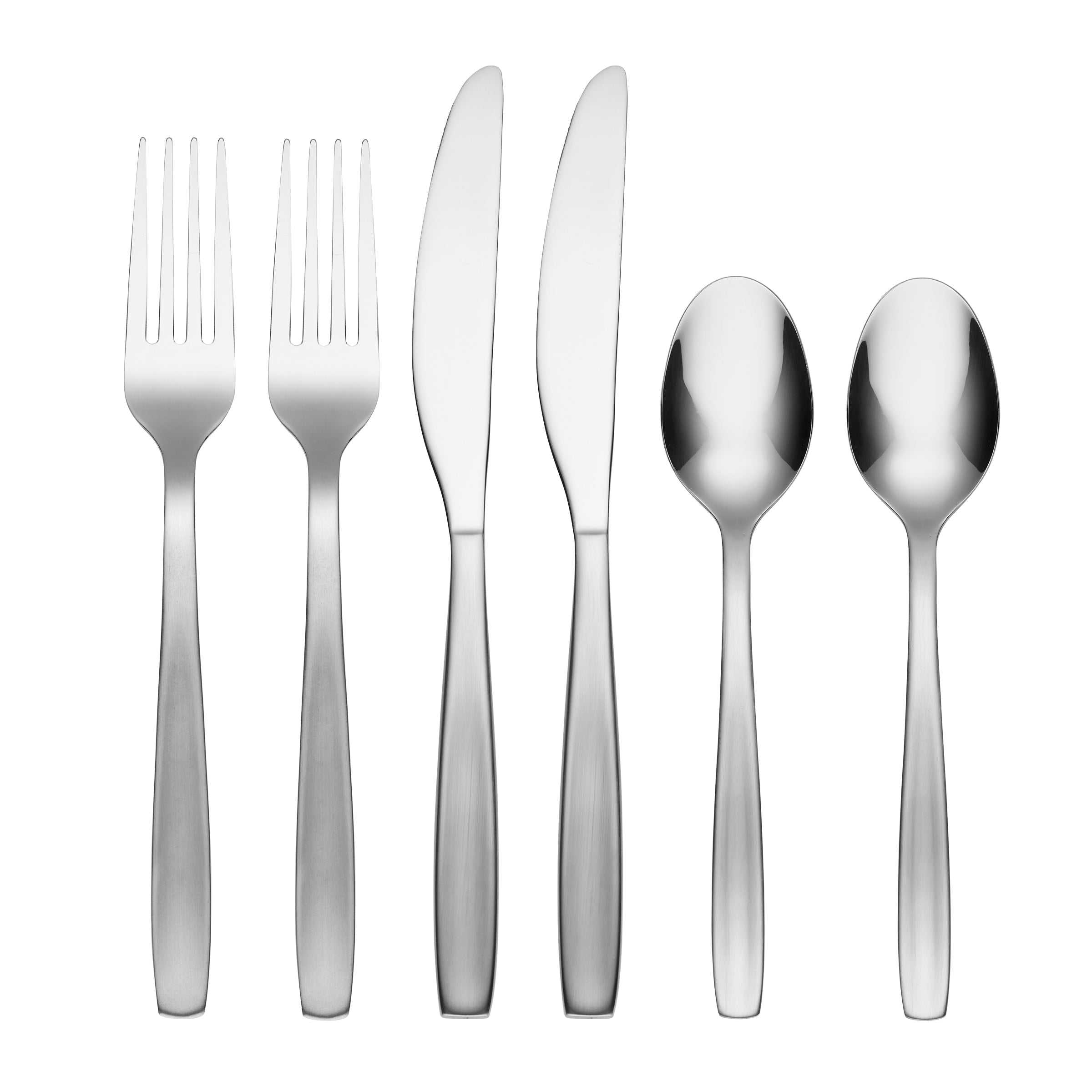 Paulina 6-Piece Satin Flatware Set - Mirror Finish Tableware