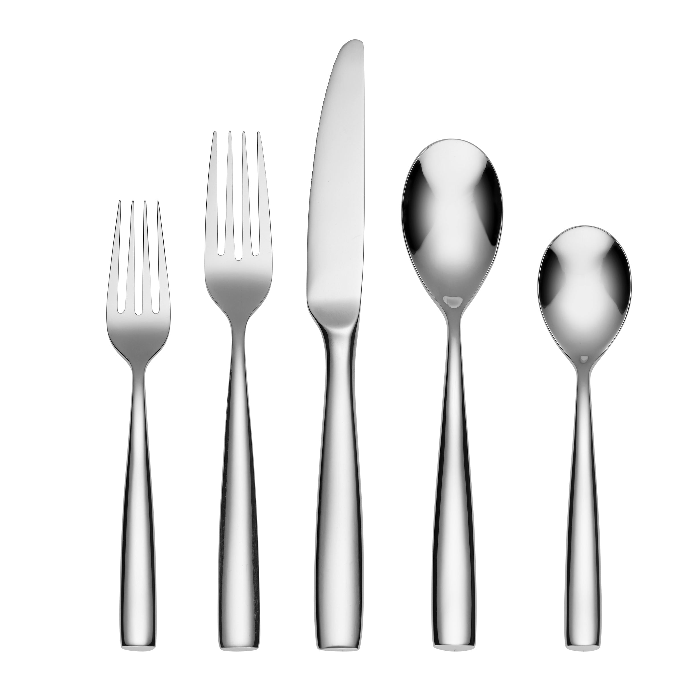 Linden 20-Piece Mirror Flatware Set – Modern Sculpted Design